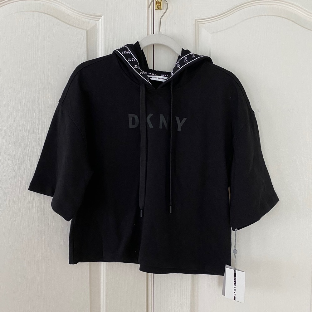 NWT DKNY Sport Cropped Logo Hoodie
